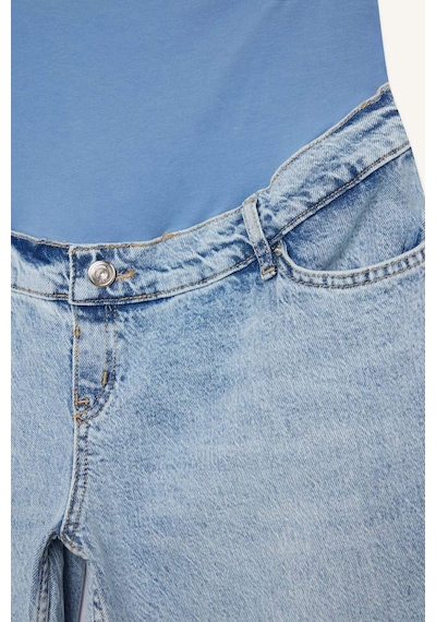 Defacto Straıght Fıt Beli Lastikli Bilek Boy Jean Yıkamalı Hamile Pantolon H2077ax26smnm39