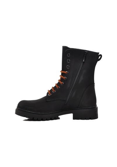 Ayakmod 90006-9 Siyah Nubuk İçi Polarlı Hakiki Deri Unisex Bot 001