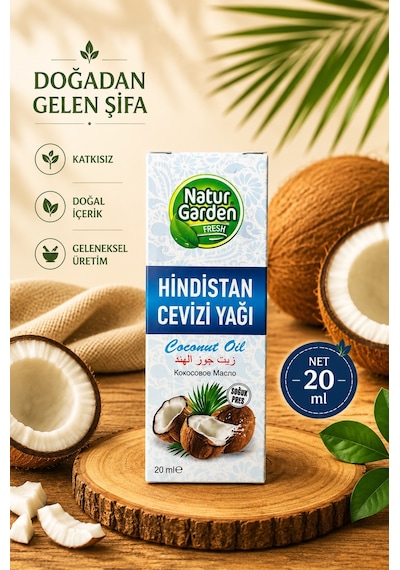 Natur Garden Hindistan Cevizi Yağı 20 ML