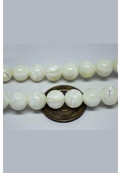 Sedef Taşı 10Mm/3 Adet (Beyaz)