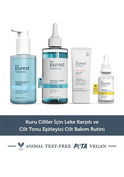 Kuru Ve Lekeli Ciltler İçin Aydınlatıcı Ve Cilt Tonu Eşitleyici Bakım Seti