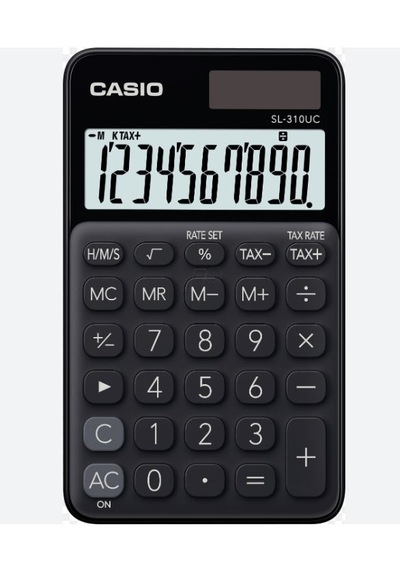 Casio SL-310UC-BK Cep Tipi 10 Hane Siyah Hesap Makinesi