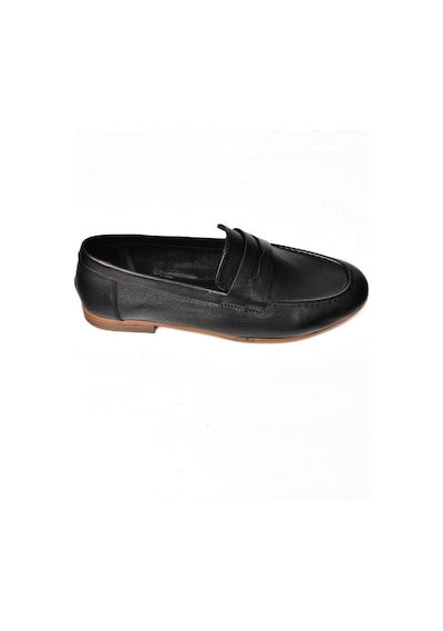 Fox Shoes S944007803 Siyah Hakiki Deri Kadın Babet Siyah