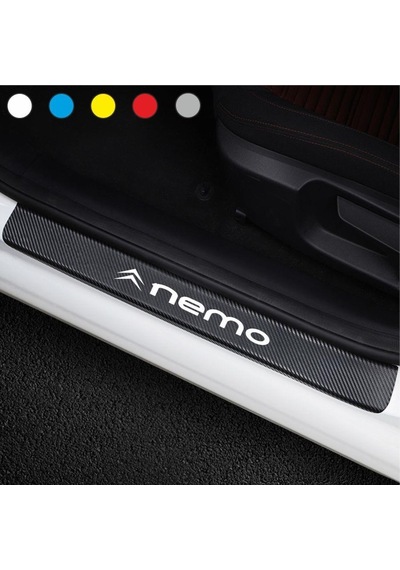 Citroen Nemo Için Karbon Kapı Eşiği Sticker ( 4 Adet )