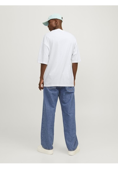 Jack & Jones Erkek Bisiklet Yaka Düz Renk Tişört - Charge WHITE