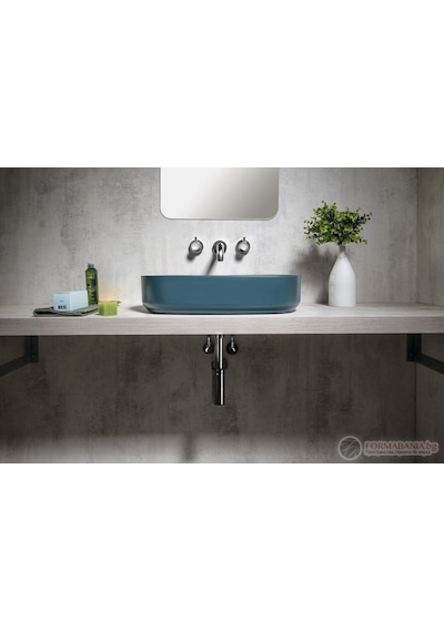 Isvea Infinity Petrol Yeşili Oval Lavabo 55X36 cm