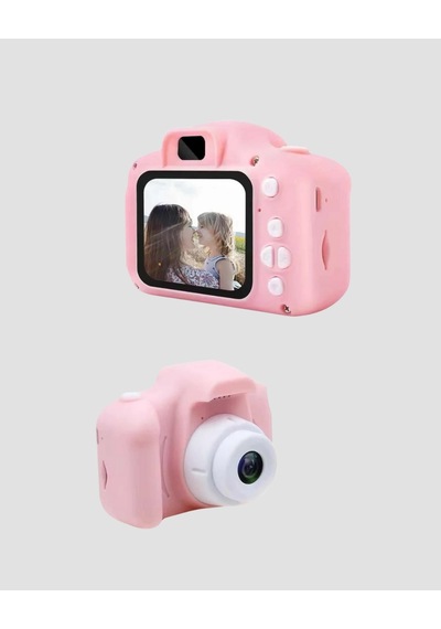 8mp Mini Çocuk Fotoğraf Makinesi - Pembe Ses Kaydı Özellikli Çok Renkli