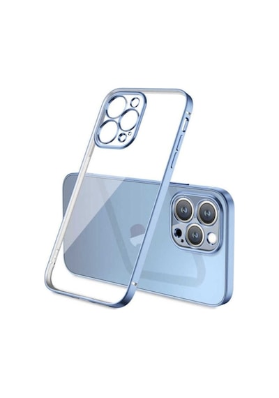 Apple Uyumlu iPhone 12 Pro Max Kılıf Zore Gbox Kapak Mavi Açık