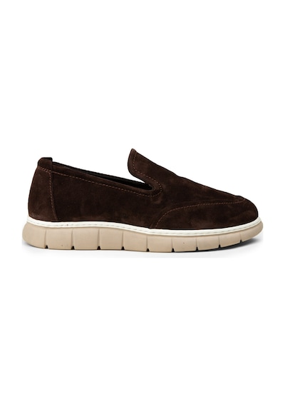 Deery Erkek Hakiki Süet Kahverengi Loafer Ayakkabı - 02044mkhve01