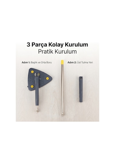 Triclean Pro Mikrofiber Üçgen Akıllı Mop