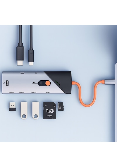Powerhub 8x Usb-c Çoklayıcı 4k 60hz, 1000mbps Lan, 3x Usb 3.0, 90w Hızlı Şarj