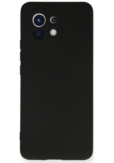 Xiaomi Mi 11 Uyumlu Kılıf Nano İçi Kadife Silikon - Siyah