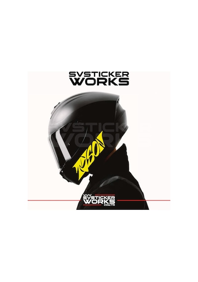 Tyson Yazılı Kask Sticker Tüm Kasklar Uyumlu Tek Yön 1 Adet Sarı