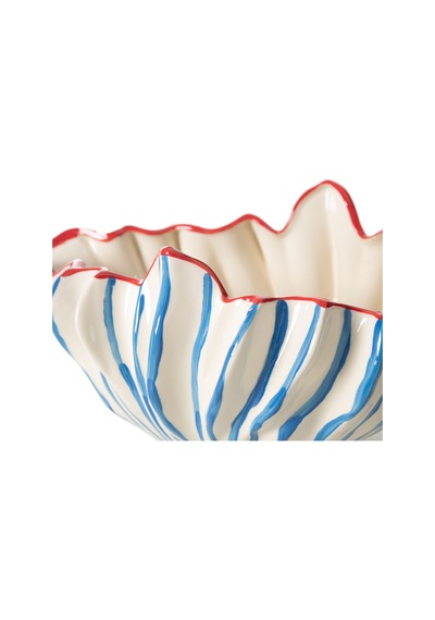 Mudo Home Blue Lıne Dekoratif Kase 42x24x18cm