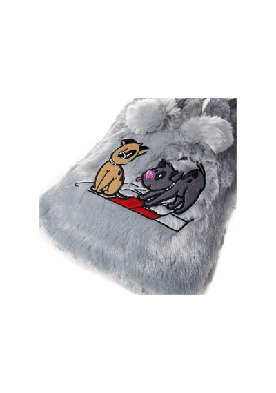 Biggdesign Dogs Gri Peluş Sıcak Su Torbası Genel