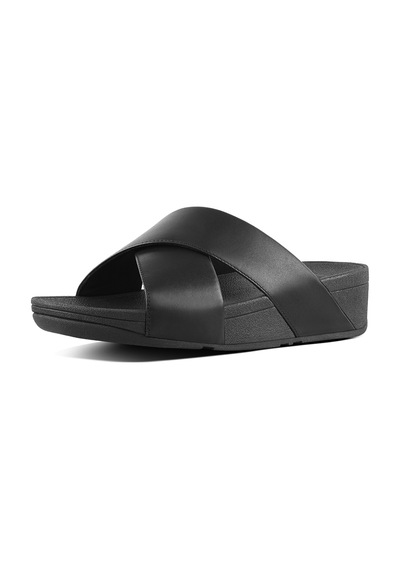 001 Black Terlik Kadın Diğer K04-001/592 Fitflop Lulu Leather Cross siyah