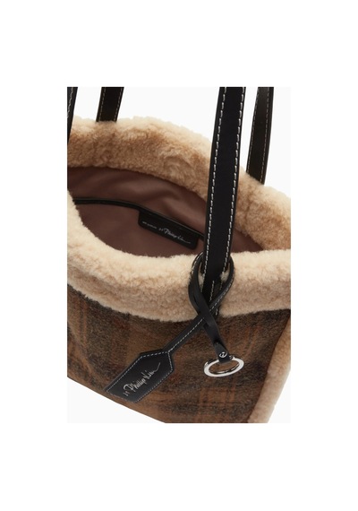 3.1 Phillip Lim Kadın Slim Tote Omuz Çantası, Kuzu Derisi Kahverengi