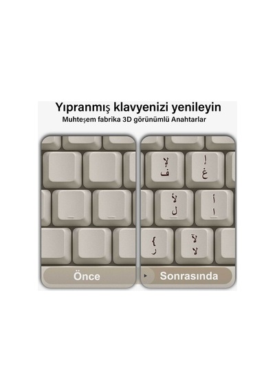 Siyah 3d Transfer Arapça Klavye Etiketi Harf Bırakmalı Uygulama Temiz Klavye Etiketi Şeffaf Arka
