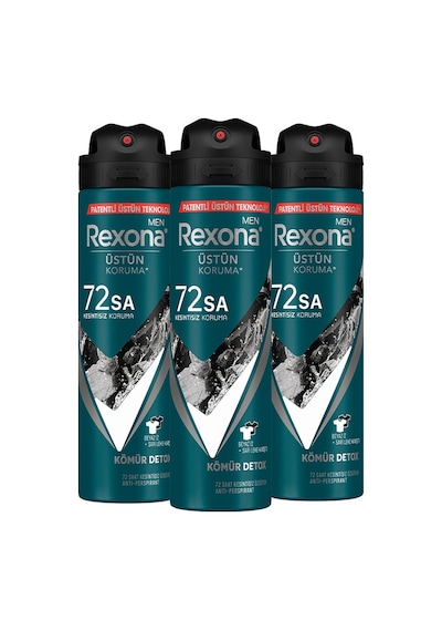 Rexona Men Kömür Erkek Sprey Deodorant 3 x 150 ML