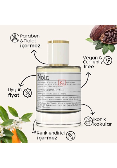 K1 Kadın Edp Parfüm 50 Ml 9% Amber - Çiçeksi