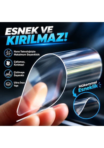 Caseonn Samsung Galaxy Uyumlu Tab S8 Plus Sm-x800/x806/x806b/x806u Esnek Ultra İnce Nano Cam Ekran Koruyucu Şeffaf