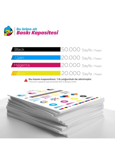 Epson Workforce Pro Wf-c529 / Wf-c579 Yüksek Kapasiteli Uyumlu Kartuş Siyah T01d1 - C13t01d100