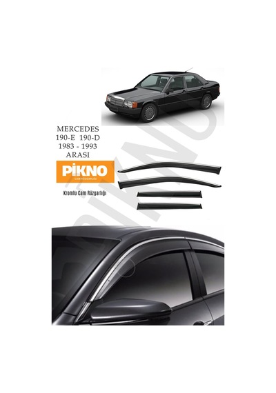 Mercedes 190e 190d W201 Kasa Kromlu Cam Rüzgarlığı 4'lü Set A+ Plus