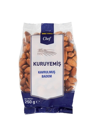 Metro Chef Badem İçi 250 G - Amerikan 20-24 Badem, Tuzlu Atıştırmalık 3'li Ekonomik Paket - 3 A Tarı