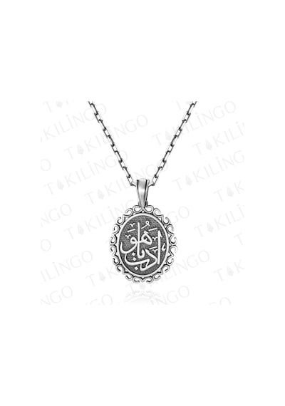 Takılingo 925 Ayar Gümüş Edep Ya Hu Model Erkek Kolye Gümüş