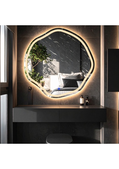Lys Günışığı Lazer Kumlamalı Lavabo & Banyo Aynası Dokunmatik Sensörlü 80 X 80