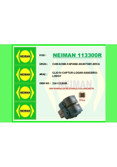 Cam - 129 - Acma Kapama Anahtarı Arka - Csmo-tex - Clıo Iv-captur-logan-sandero-lodgy