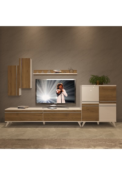 Decoraktiv Eko 6 Mdf Std Retro Tv Ünitesi Tv Sehpası Beyaz - Pera