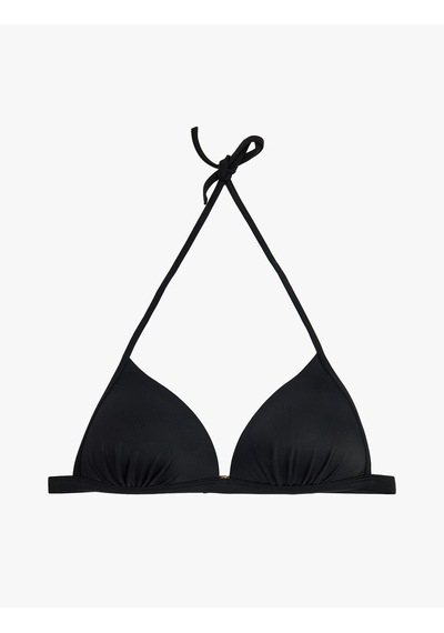 Koton Boyundan Bağlamalı Üçgen Bikini Üstü Siyah 6sak10058mm