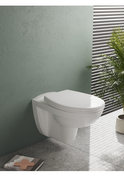 VitrA S20 Round 109-003-909 Universal Klozet Kapağı, Yavaş Kapanır, Kolay Çıkabilir, Beyaz