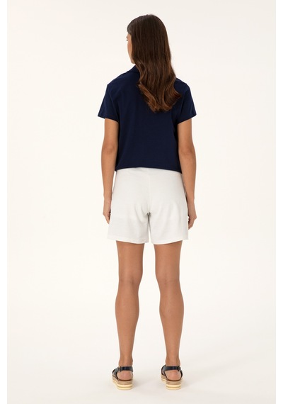 U.s. Polo Assn. Kadın Ekru Şort Örme 50289193-vr019 Ekru