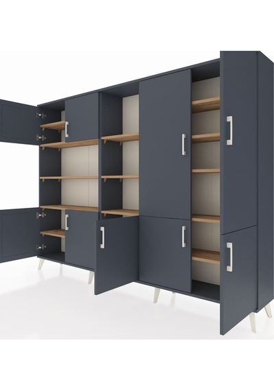 Arges Dolap 14 Raflı 9 Kapaklı 220x30x163 Antrasit-antrasit/çam Antrasıt/atlas Çam - Antrasıt Arges Dolap 14 Raflı 9 Kapaklı 220x30x163 Antrasit-antrasit/çam Antrasıt/atlas Çam - Antrasıt