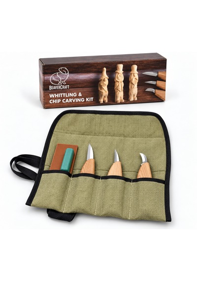 Beavercraft S15 Çip Oyma Ve Yontma Bıçağı Seti, 6 Parça