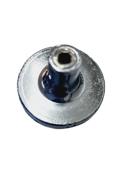 Porselen Düğme Kulp Metal Krom Çiçekli / 5 Adet Krom