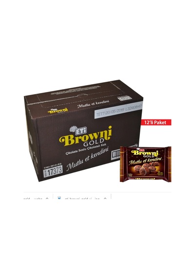 Eti Browni Gold Çikolatalı Mini Kek 12 x 180 G