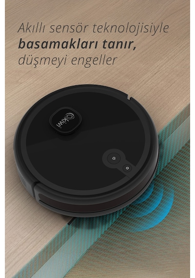 Kiwi KVC-4091 Siyah Akıllı Robot Süpürge