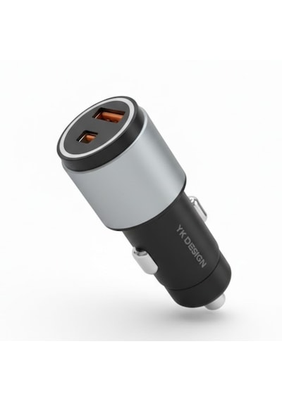 Go İthalat Araç İçi Çakmaklığa Takılantype-c Ve Usb Girişli 2 Portlu Hızlı Şarj Adaptörü