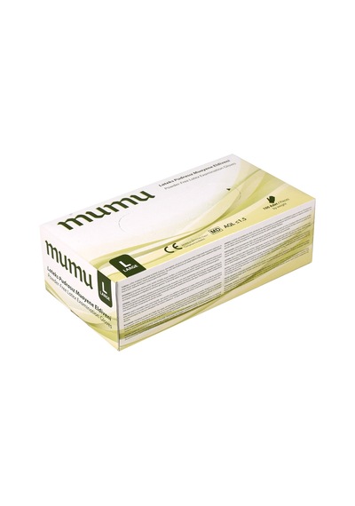Mumu Pudrasız Lateks Muayene Eldiveni 20 x 100 Adet