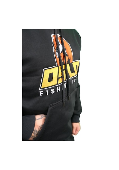 Oslo Bear Siyah Nakışlı Kapüşonlu Sweatshirt Siyah