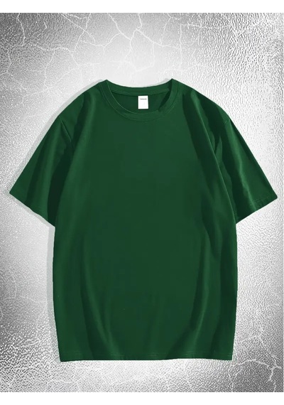 Unisex Enjoy Personel Time Baskılı Tasarım Tshirt Yeşil
