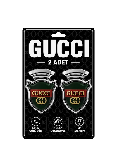 Guccı Chia Arma Krom Oto Amblem 5 3,5 Cm