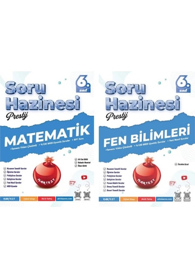 Nartest Yayınları 6. Sınıf Prestij Matematik Ve Fen Bilimleri Soru Hazinesi 2 Kitap