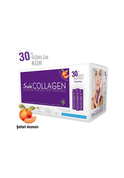 Suda Collagen Peach Flavor 40 ML x 30 Shot Şeftali Aromalı