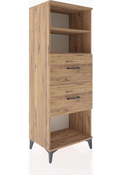 Hyperion Dolap 2 Raflı 2 Çekmeceli 60x44x163 Çam-çam Çam