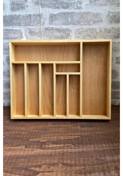 45x35 Cm Ahşap Kaşıklık Çekmece İçi Yemek Takımı Ve Servis Gereçleri Düzenleyici Organizer