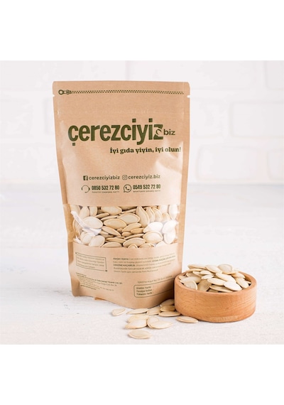 Çerezciyiz Biz Topak Kavrulmamış Çiğ Nevşehir Kabak Çekirdeği 1 KG
